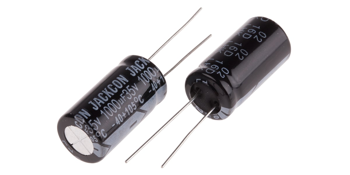 Product image for Radial alum cap, 1,000uF, 35V, 13x26