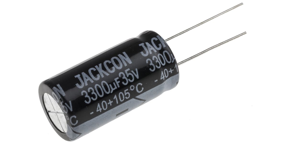 Product image for Radial alum cap, 3,300uF, 35V, 16x31