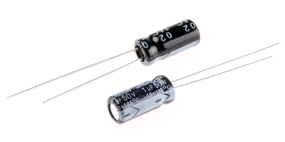 Product image for Radial alum cap, 1uF, 50V, 5x11