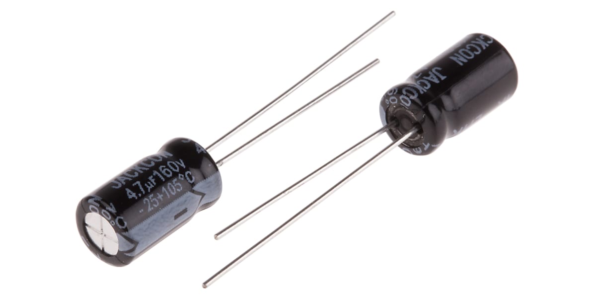 Product image for Radial alum cap, 4.7uF, 160V, 6.3x11