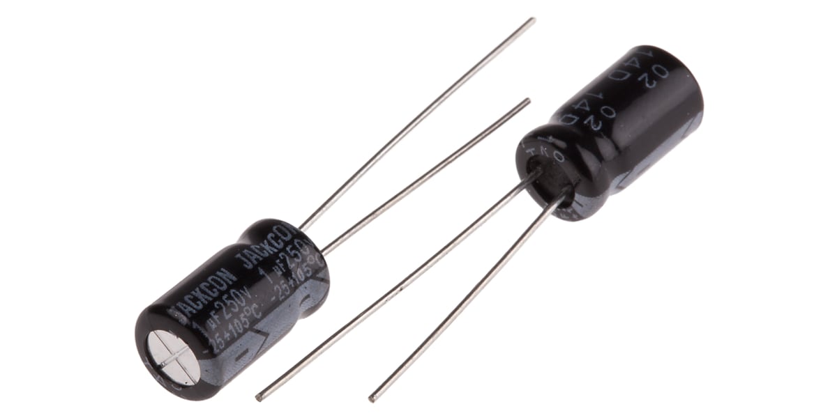 Product image for Radial alum cap, 1uF, 250V, 6.3x11