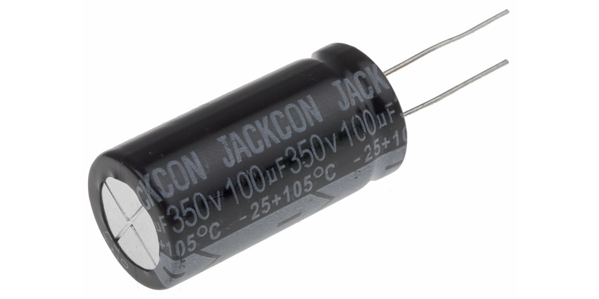 Product image for Radial alum cap, 100uF, 350V, 18x36