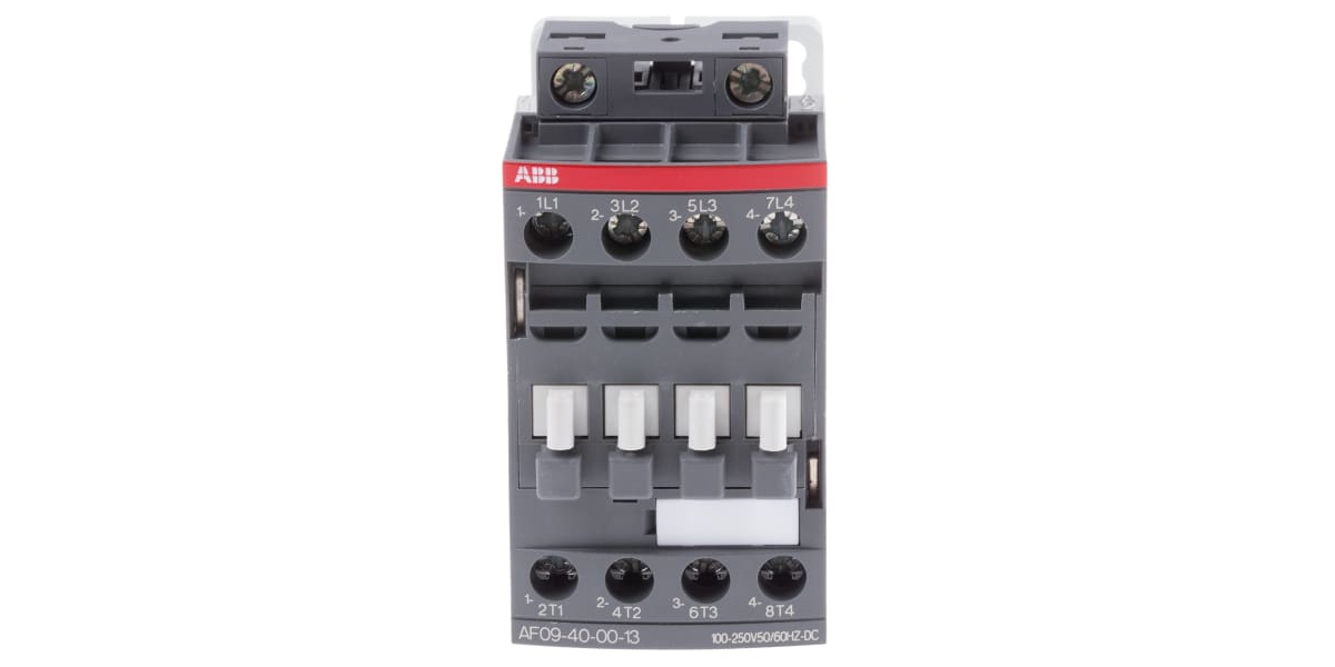 Product image for 4 Pole Contactor, 25A, 100-250VAC/DC,4NO