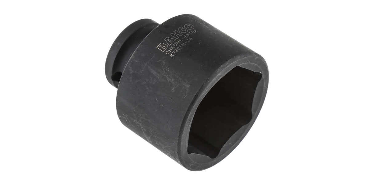 Product image for Bahco 36.0mm, 1/2 in Drive Impact Socket Hexagon, 50.0 mm length