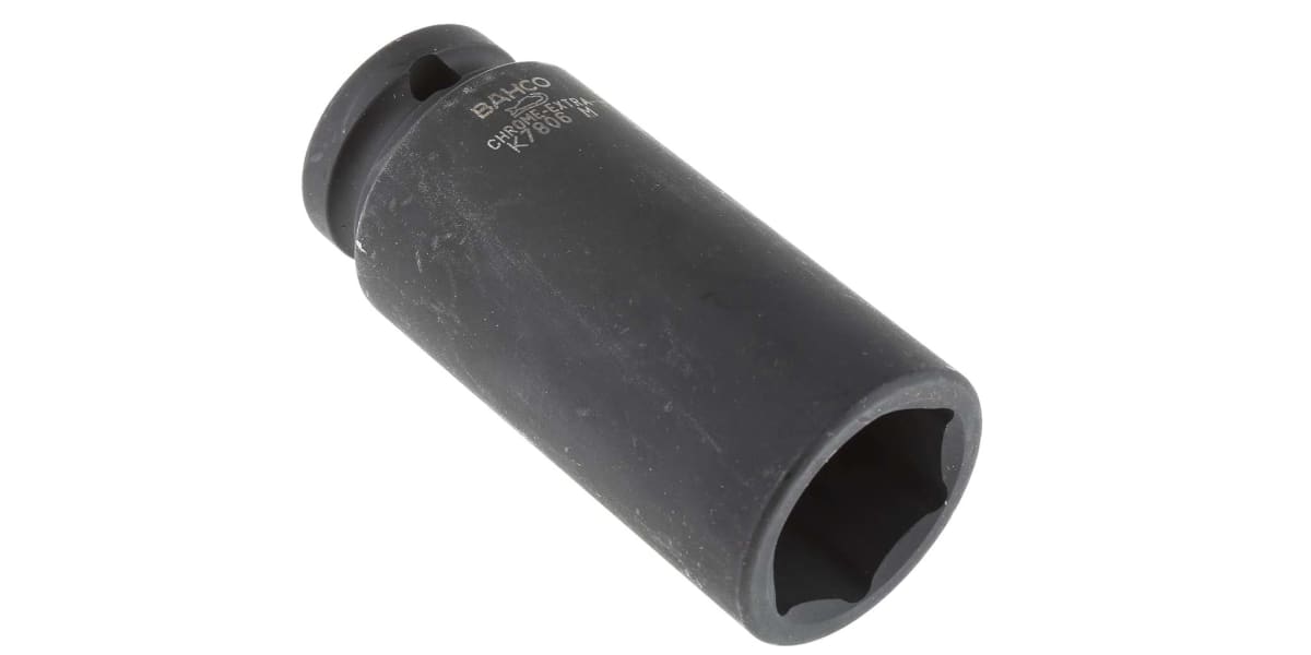 Product image for Bahco 24.0mm, 1/2 in Drive Impact Socket Hexagon, 78.0 mm length