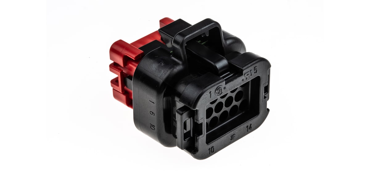 Product image for AMPSEAL 14 way plug housing, black