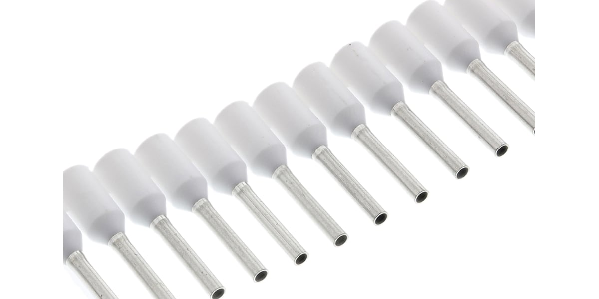 Product image for Ferrule 20AWG White 0.50-0.60mm2