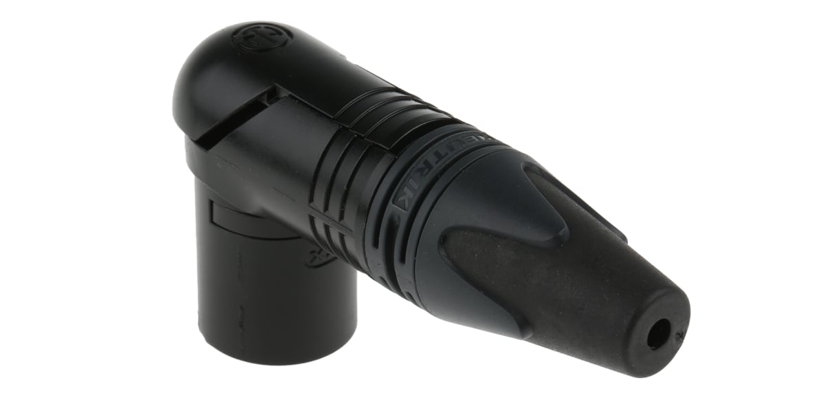 Product image for RX XLR RIGHT ANGLE BLACK CABLE PLUG