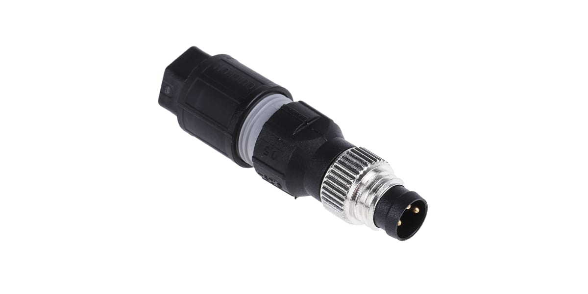 Product image for Sensor plug,M8 plug 3way,QUICKON ONE,0.5