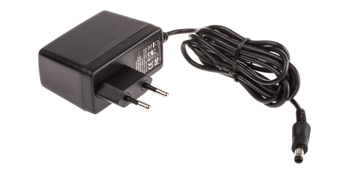 Product image for POWER SUPPLY,EURO PLUGTOP,15V,1A,15W