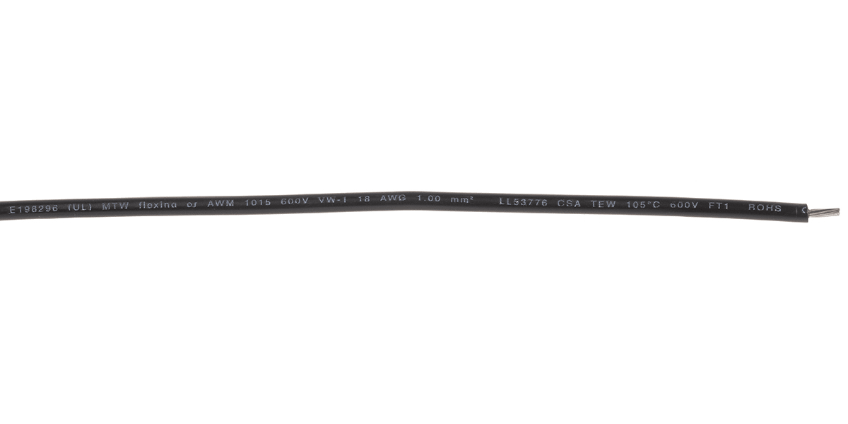 Product image for 1.0mm Panel Wire UL-CSA-HAR 1015 Black