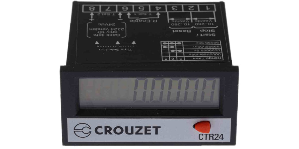 Product image for CTR24 Time Counter, Battery 10-260Vac/dc