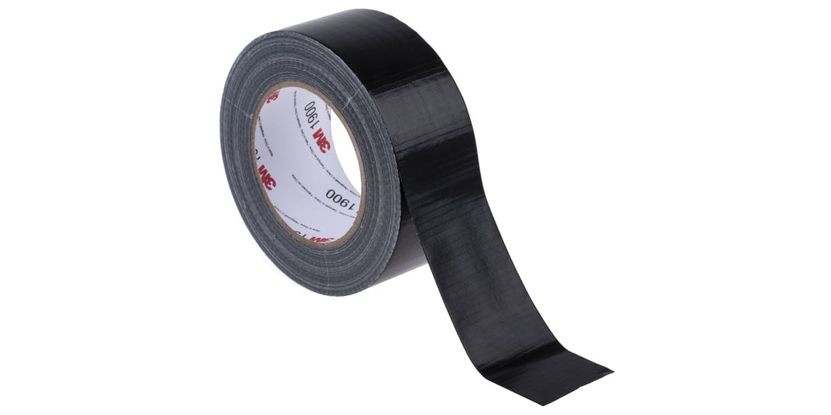 3M VALUE DUCT 1900 Scotch 1900 Duct Tape, 50m x 50mm, Black - RS