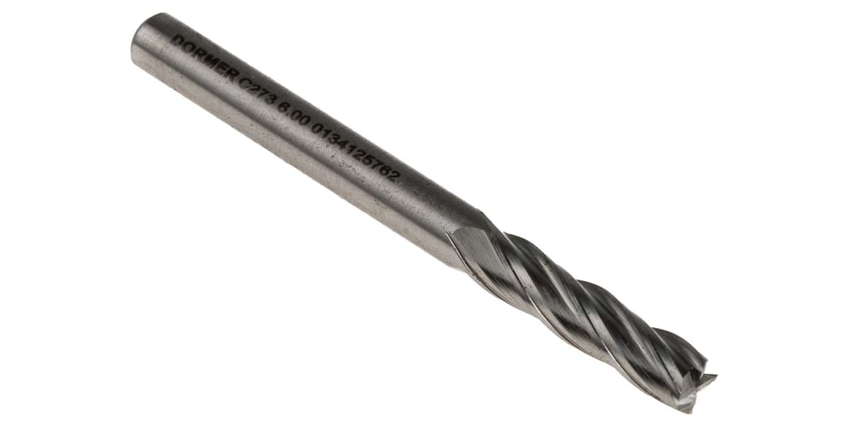 Product image for Dormer HSCo End Mill, 6mm Cut Diameter