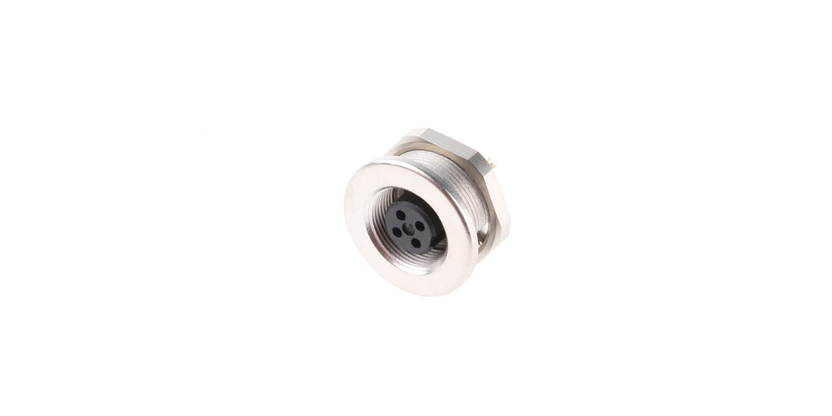 Product image for Binder Solder Connector, 4 Contacts, Panel Mount M9, IP67