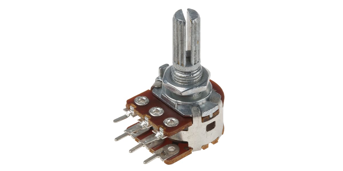 Product image for Panel dual carbon potentiometer 100K 20%