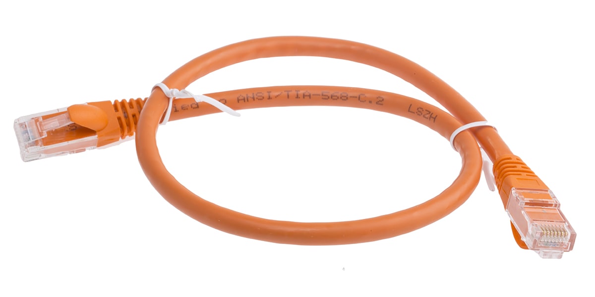 Product image for PATCH CORD CAT6 UTP KM8 LSZH ORANGE 0.5M