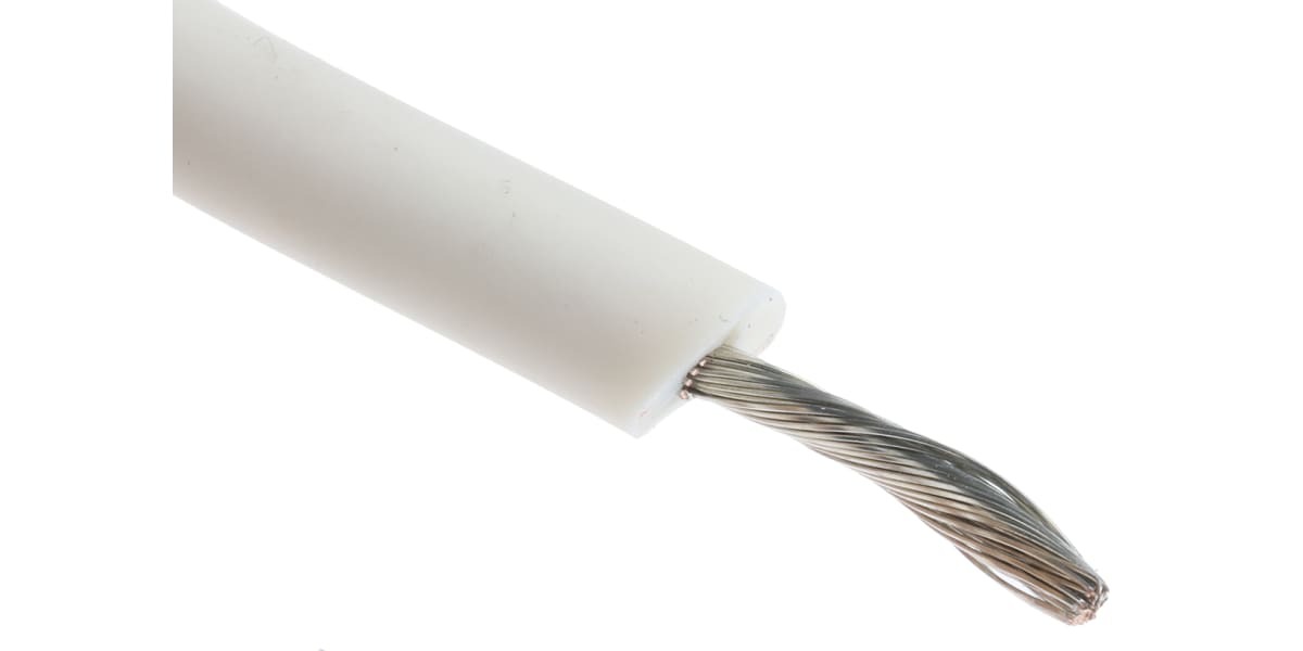 Product image for Alpha Wire White, 3.3 mm² Hook Up Wire Premium Series , 30m