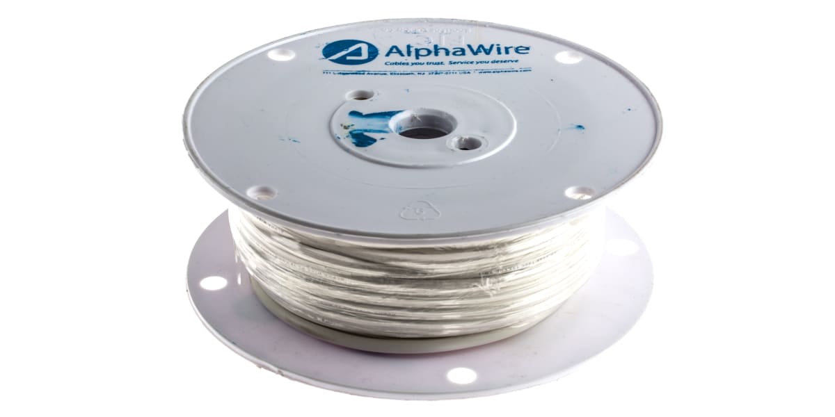 Product image for 15KV SILICONE WIRE UL3239 WHITE AWG12