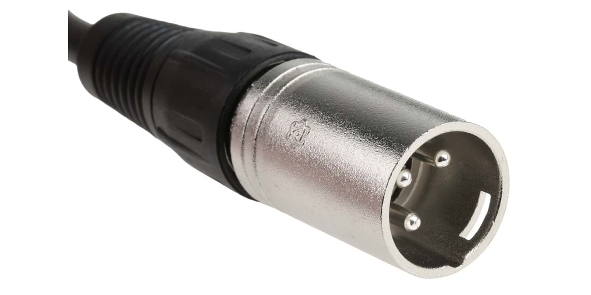 Product image for Black XLR socket to XLR plug cable 3m