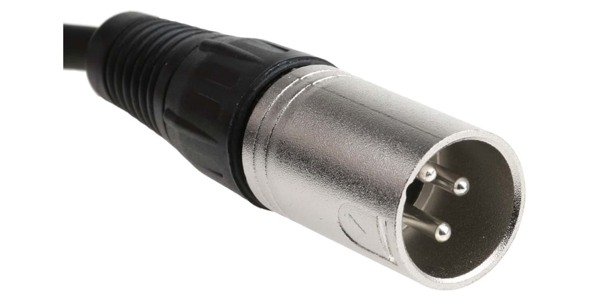 Product image for Black XLR socket to XLR plug cable 20m