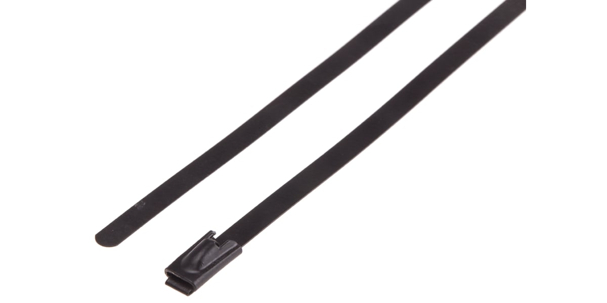 Product image for Roller ball tie S/S Coated 125x4.6 Blk