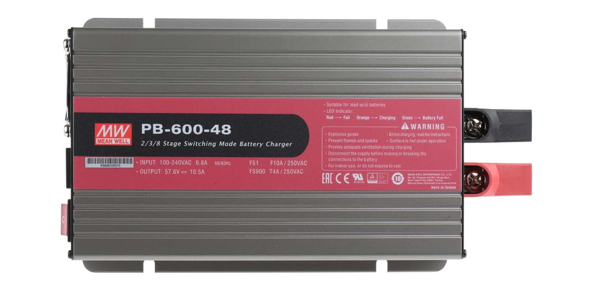 Product image for Mean Well Battery Charger For Lead Acid 55.2V 10.5A with AC plug