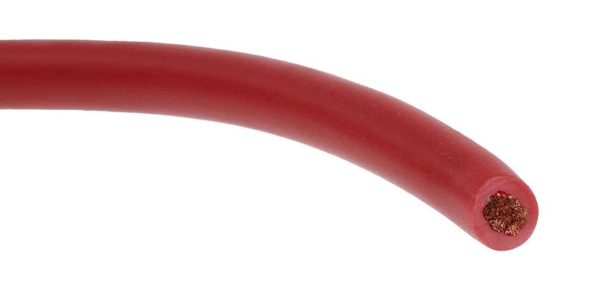 Product image for Red PVC test lead wire 5m