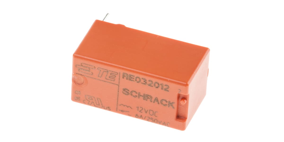 TE Connectivity, 12V dc Coil Non-Latching Relay SPNO, 6A Switching ...