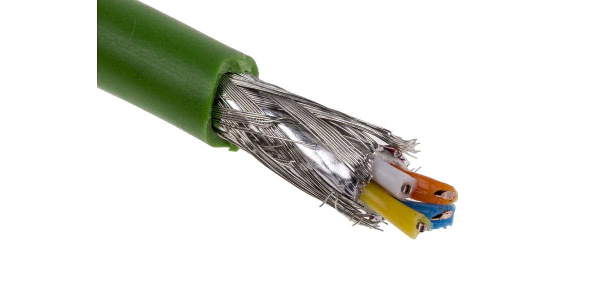 Product image for Siemens Green PVC Cat5 Cable SF/UTP, 20m Unterminated/Unterminated