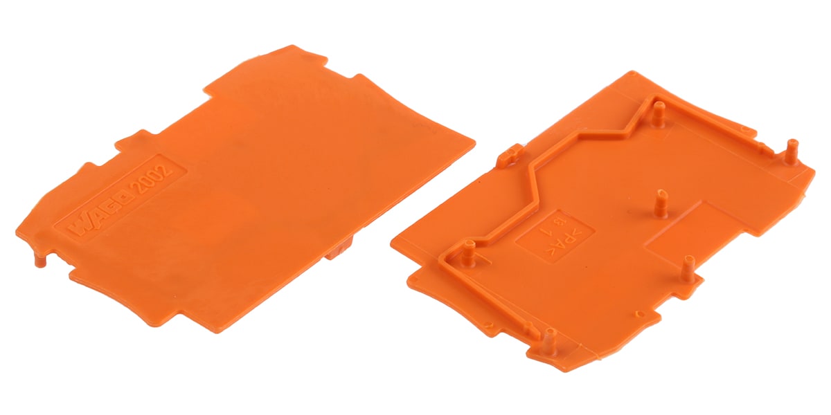 Product image for End plate for terminals 2x2.5mm2 orange