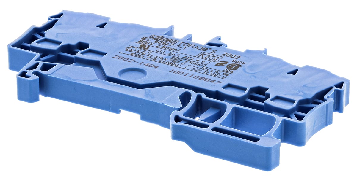 Product image for DIN rail terminal 4x2.5mm2 blue