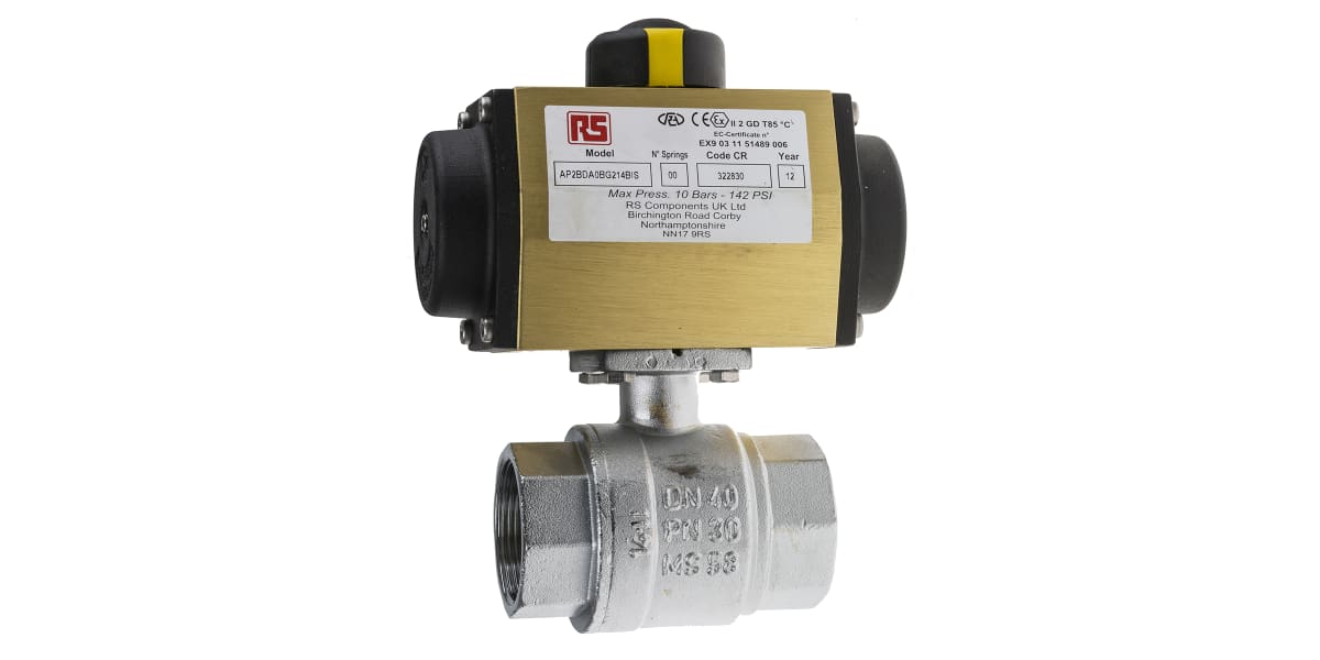 Product image for 11/2in.BSP Brass B/Valve w/ DA Actuator