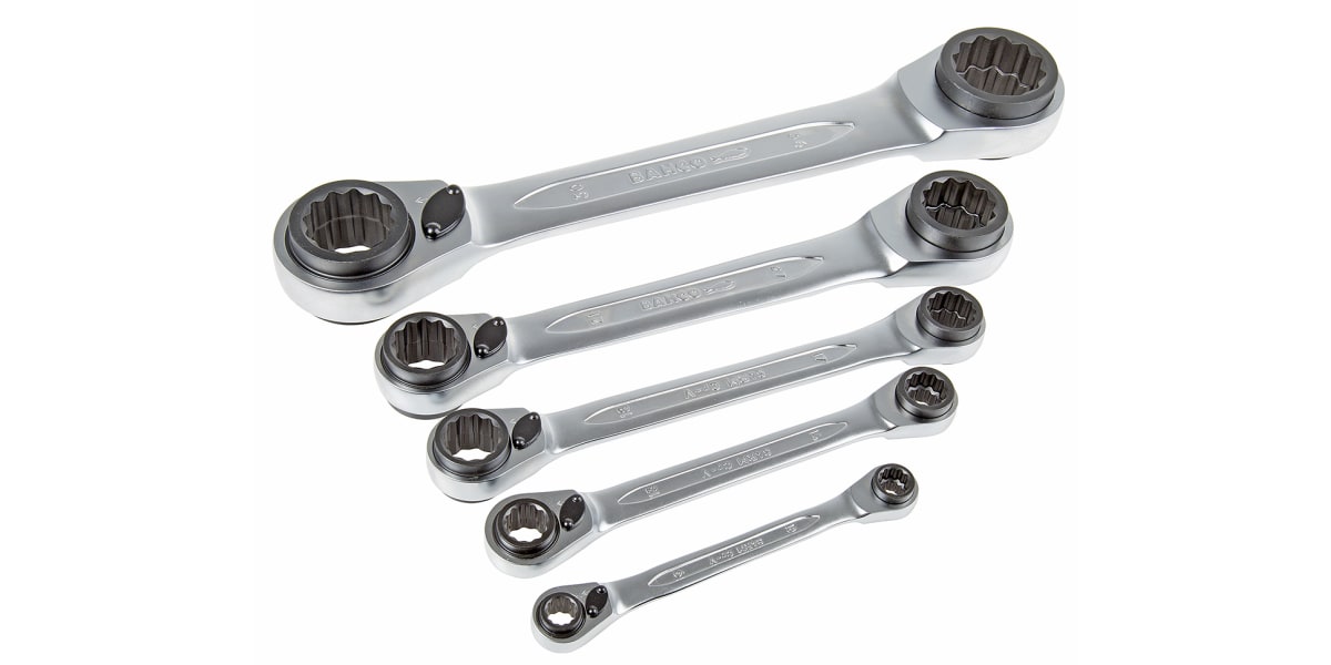 Product image for 5 pce Reversible Ratchet Spanner Set