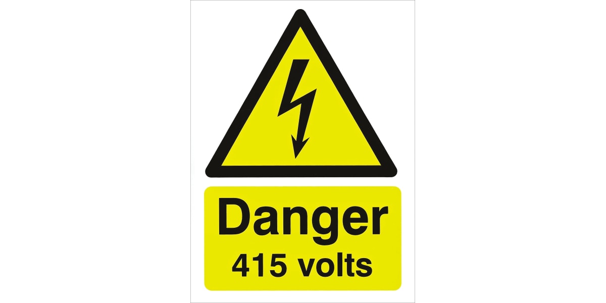 Product image for PP sign 'Danger 415 volts', 200 x 150mm