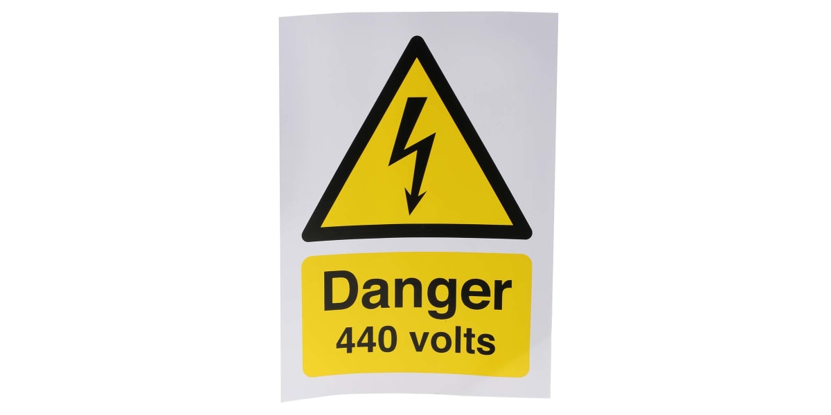 Product image for SAV sign 'Caution 440 volts',175 x 125mm