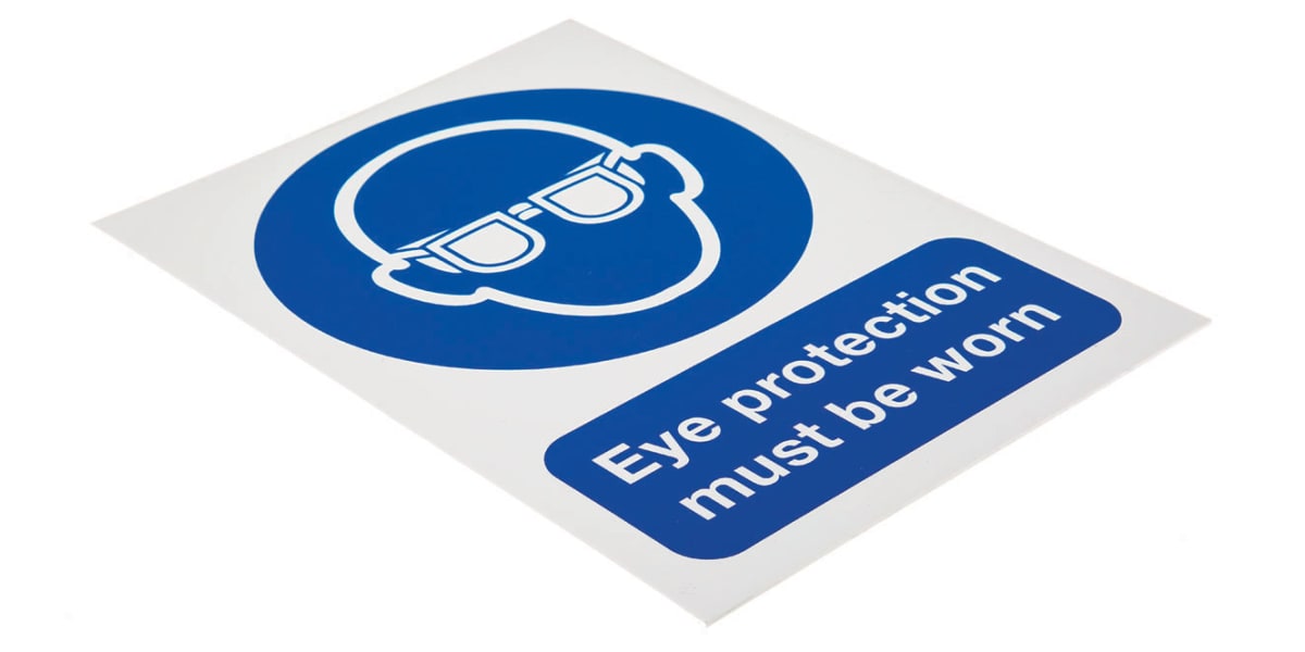 Product image for PP sign 'Eye protection.worn'210x148mm