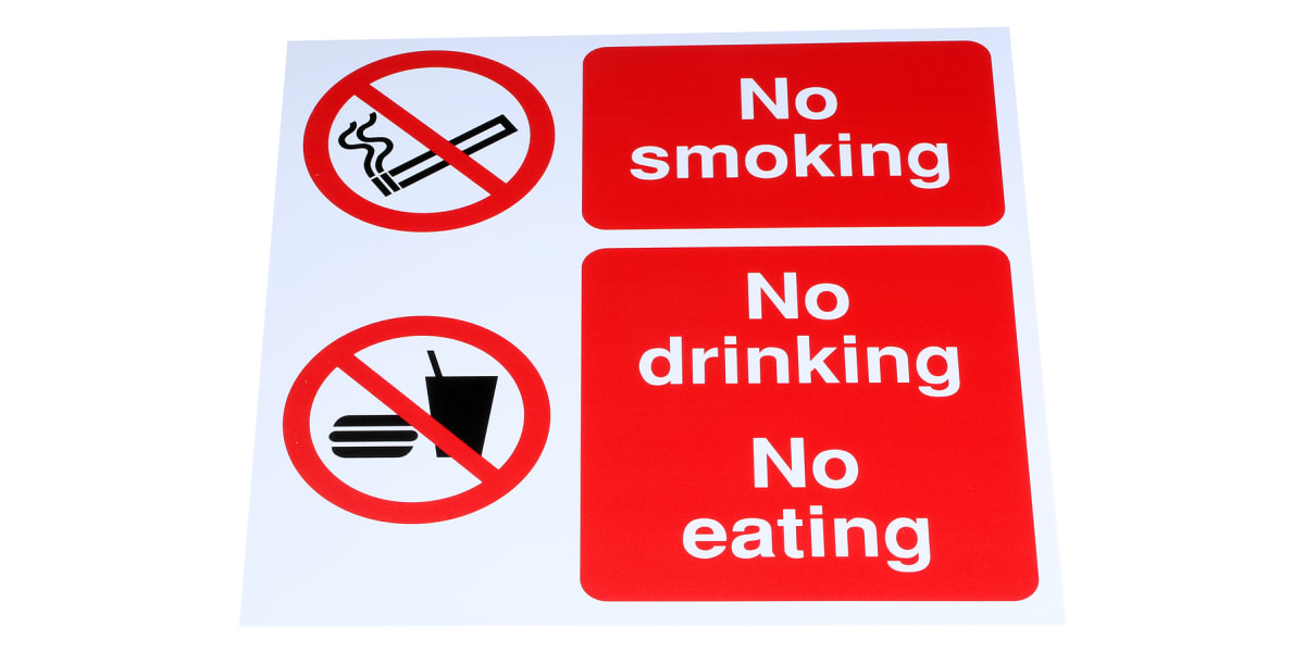 Product image for PP sign'No smoking..No eating',300x300mm