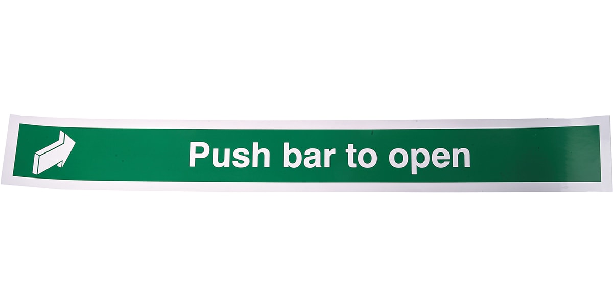 Product image for SAV SIGN 'PUSH BAR TO OPEN',75X600MM