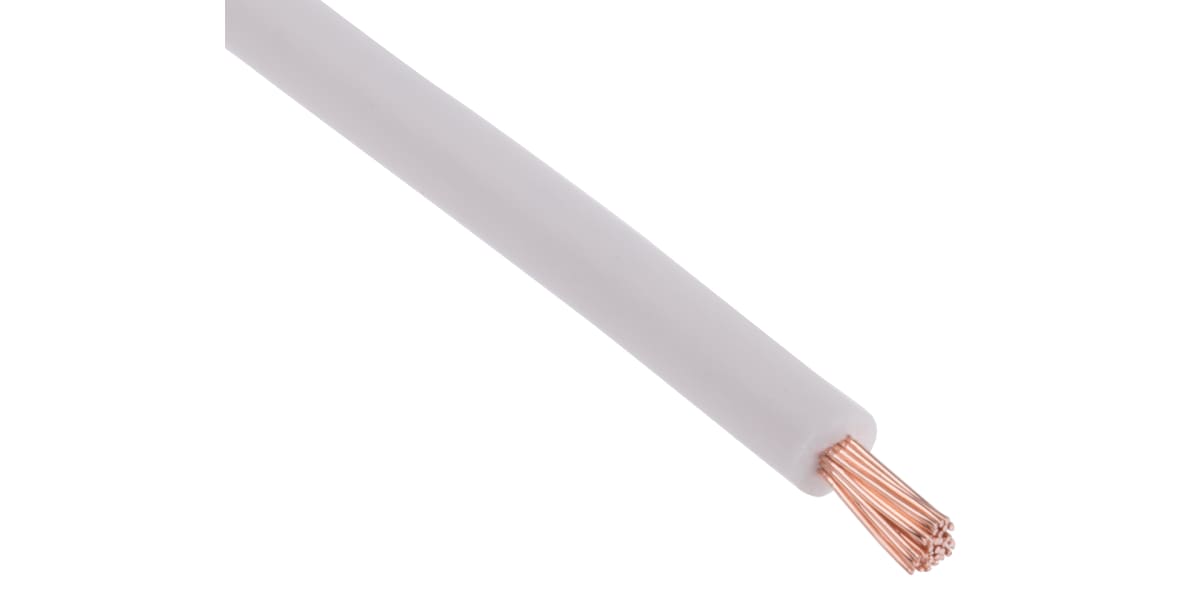 Product image for 2491B 1.0mm white LSHF equipment wire