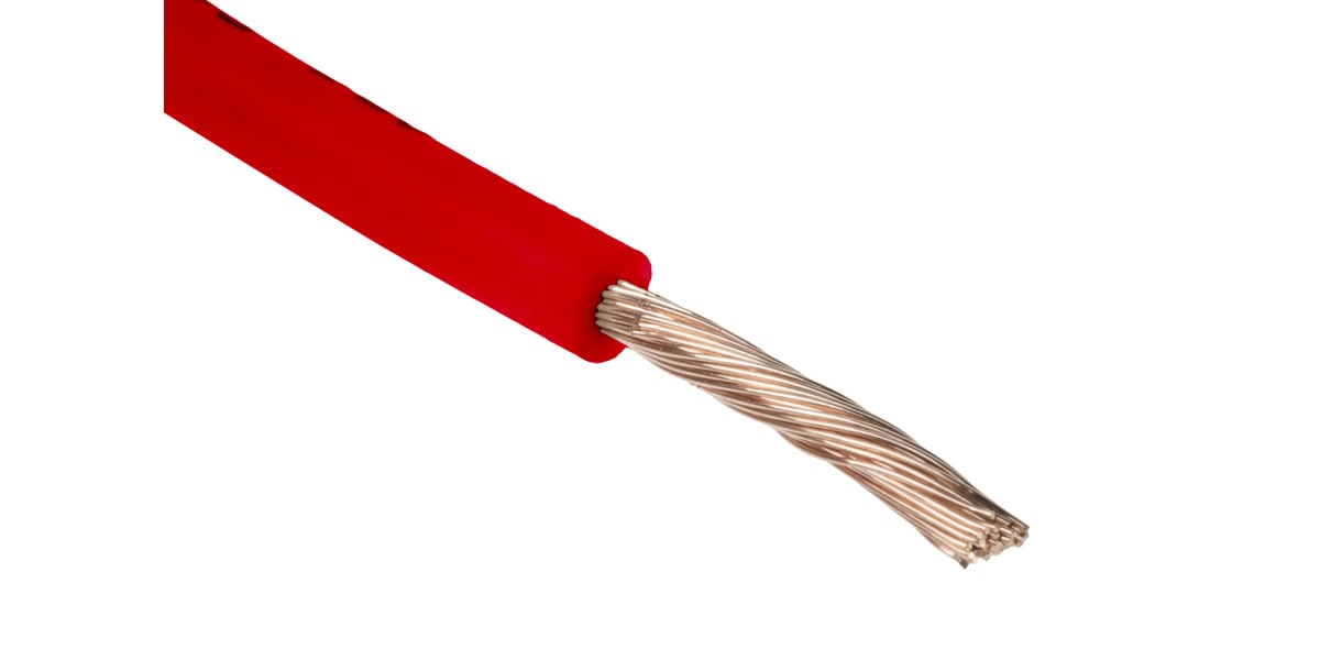 Product image for 2491B 2.5mm red LSHF equipment wire