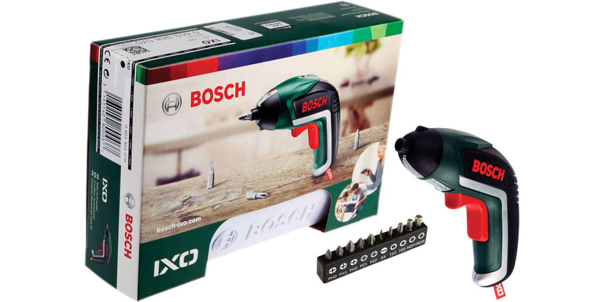 Bosch IXO V 3.6V Electric Screwdriver, UK Plug - RS Components