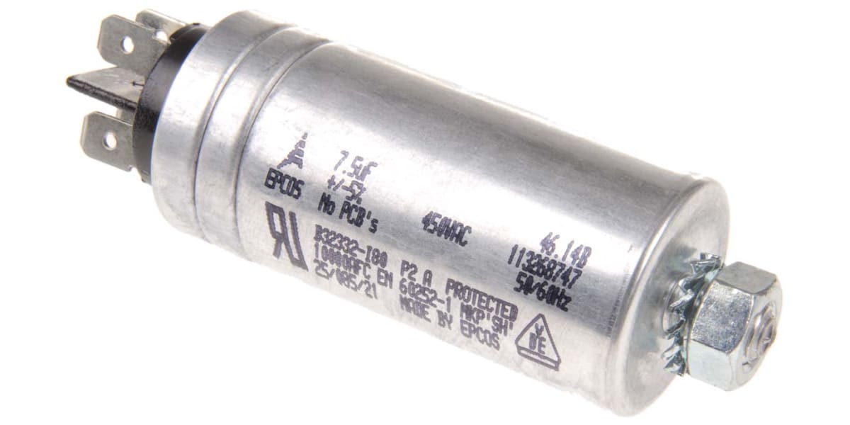 Product image for B32332 MOTOR RUN CAPACITOR 7.5UF 450V