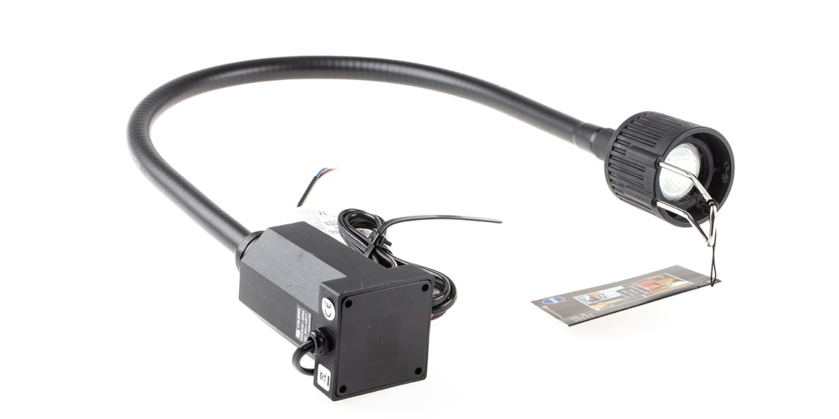 Product image for Serious Halogen Machine Light, 240 V, 20 W, Flexible, 700mm Reach, 700mm Arm Length