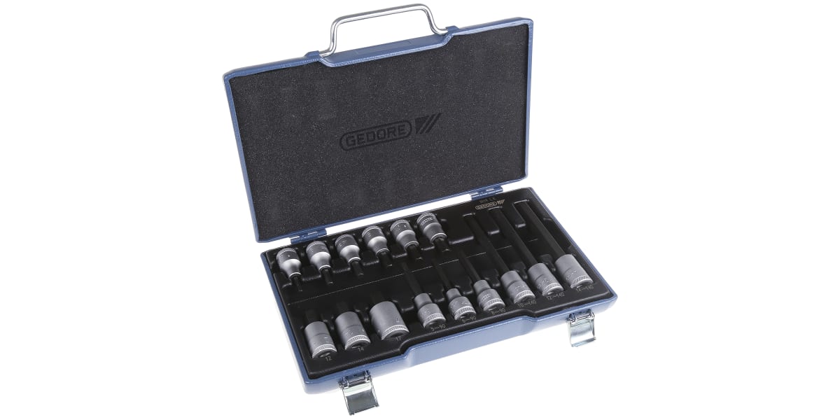 Product image for 15 Piece Hex Bit Set 1/2in 5-17 mm