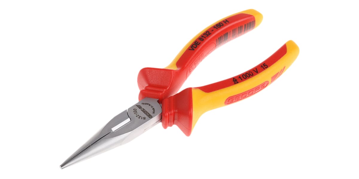 Product image for VDE Needle Nose Pliers 160mm