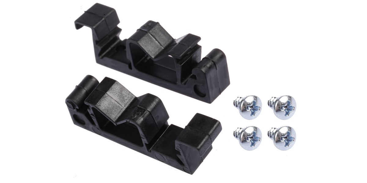 Product image for Black nylon DIN rail mounting clip