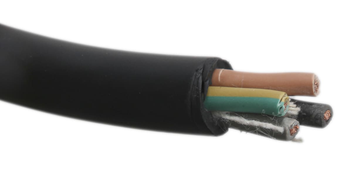 Product image for H07RNF 4 core 4mm rubber cable 50m