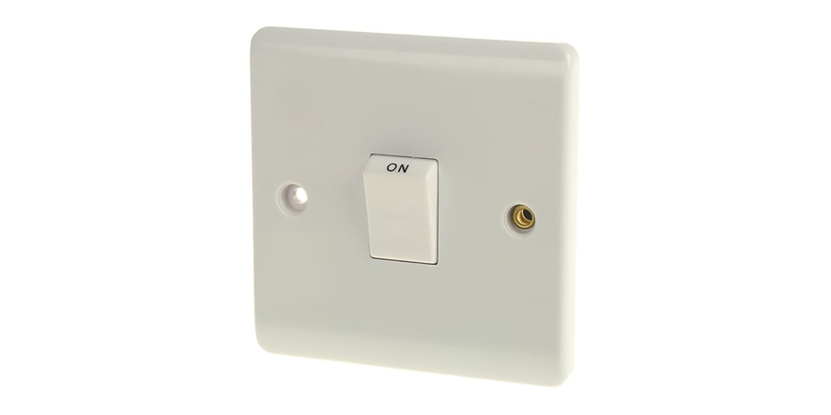 Product image for DOUBLE POLE SWITCH 1 GANG 20A WHITE