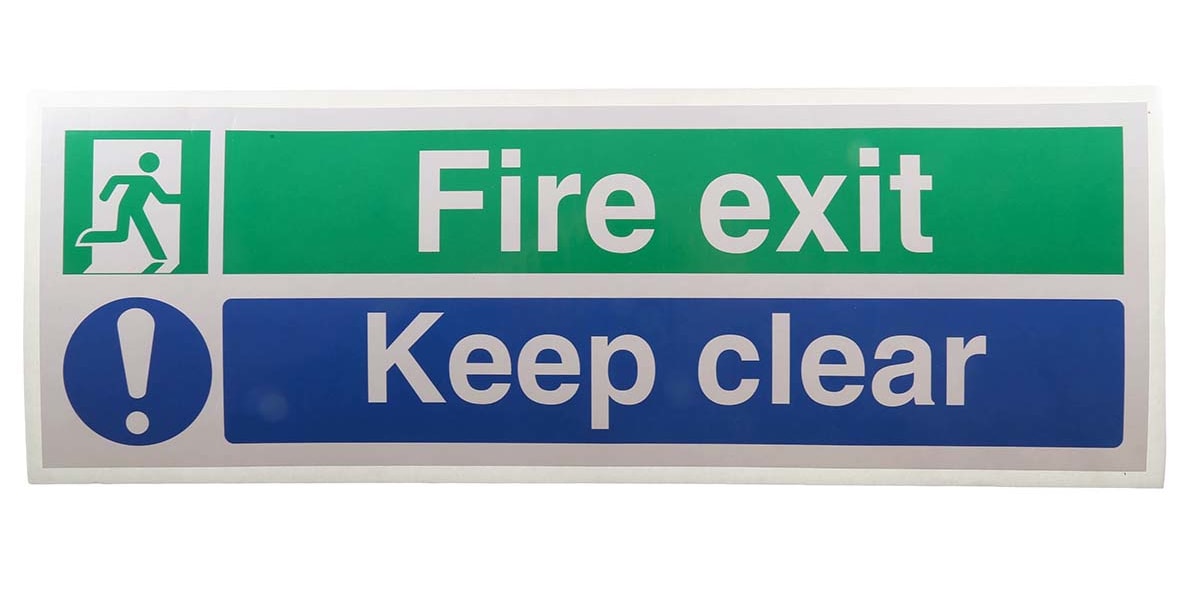 Product image for Fire exit Keep clear Label